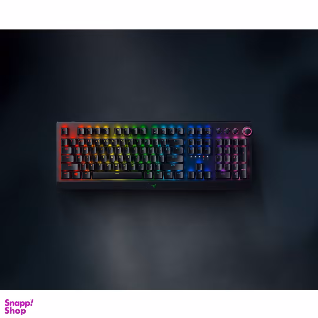 کیبورد گیمینگ مکانیکال ریزر مدل BlackWidow V3 با سوییچ زرد