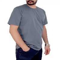 تی شرت مردانه بیسیک طوسی دیورسو Diverso کد 4655