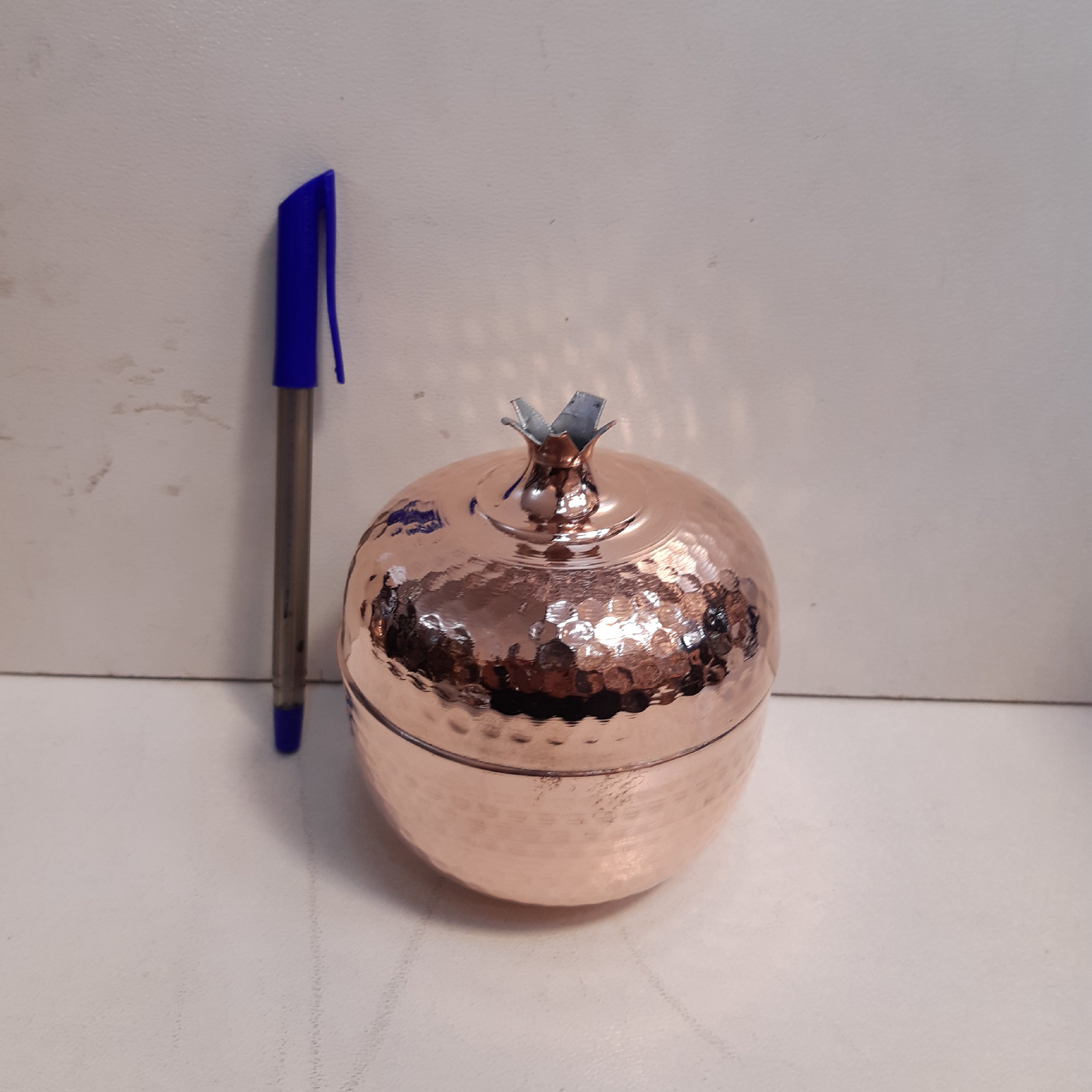 قندان انار مسی چکشی نانو شده