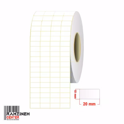 لیبل کاغذی سایز 20*10 میلیمتر چهار ردیفه