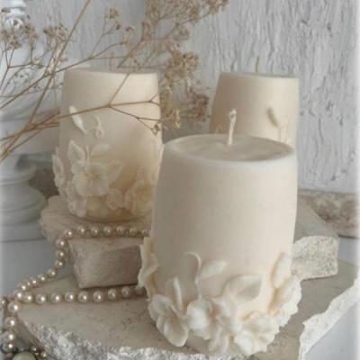 شمع طرح مارسلا پایین گل (2054)