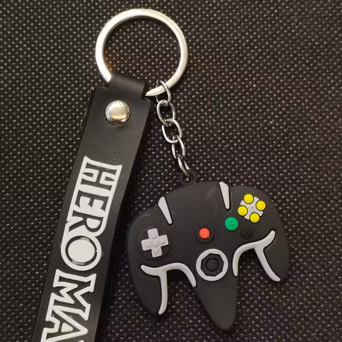 جاسوییچی سیلیکونی مدل دسته بازی  بند دار  مشکی خاکستری آبی قرمز کد1