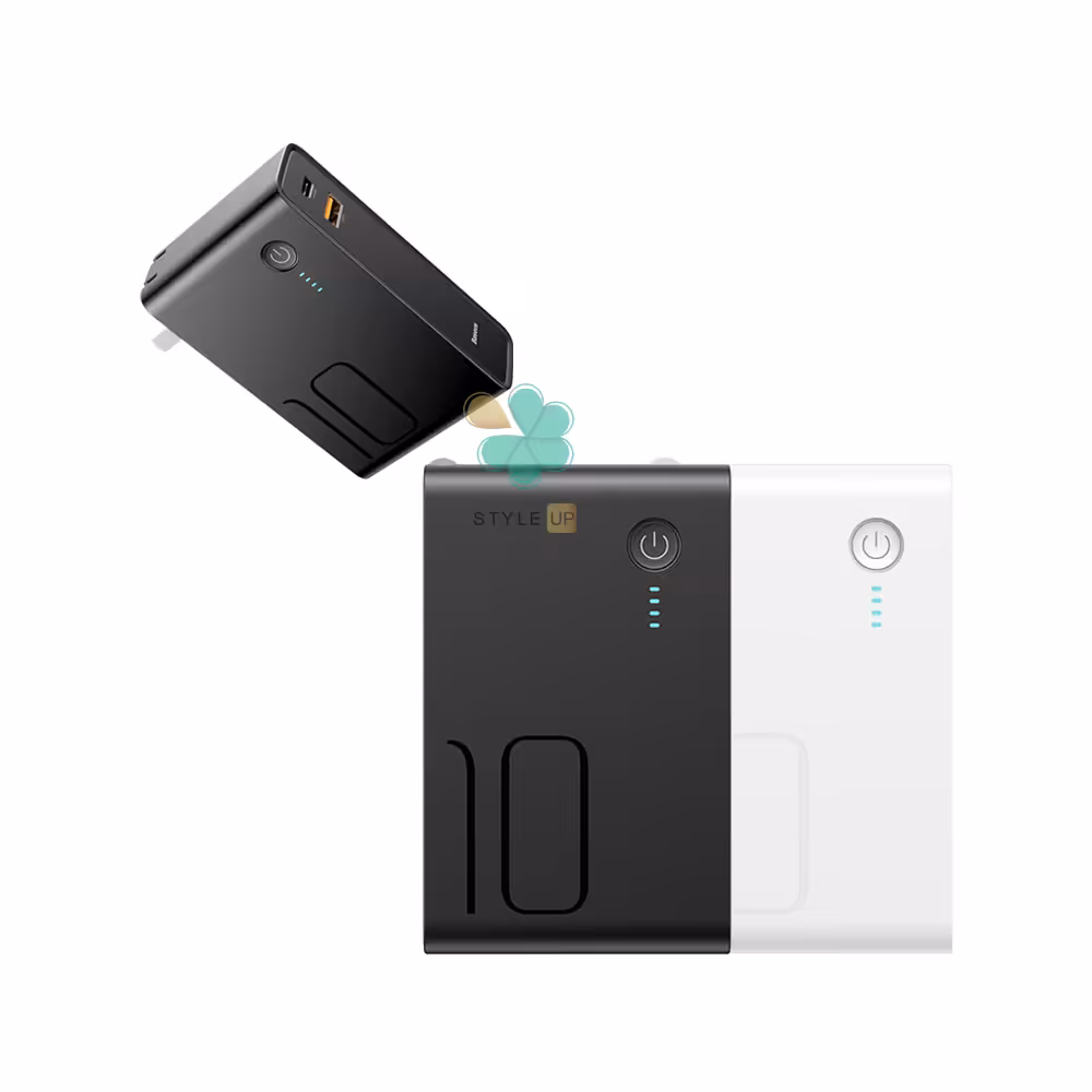 پاوربانک و آداپتور شارژر بیسوس مدل Baseus 2 in 1 PPNIDT909-01 10000mAh 18W