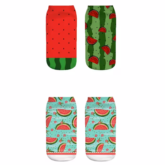 جوراب مچی‌ کراس‌ماه طرح متفاوت جین 12 جفتی