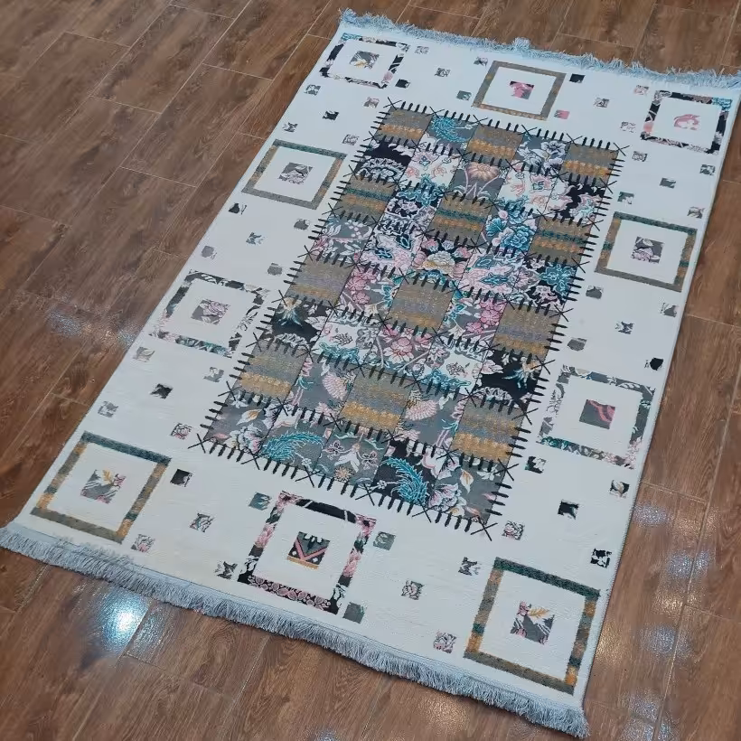  فرش فانتزی کاشان سایز فرش 6 متری