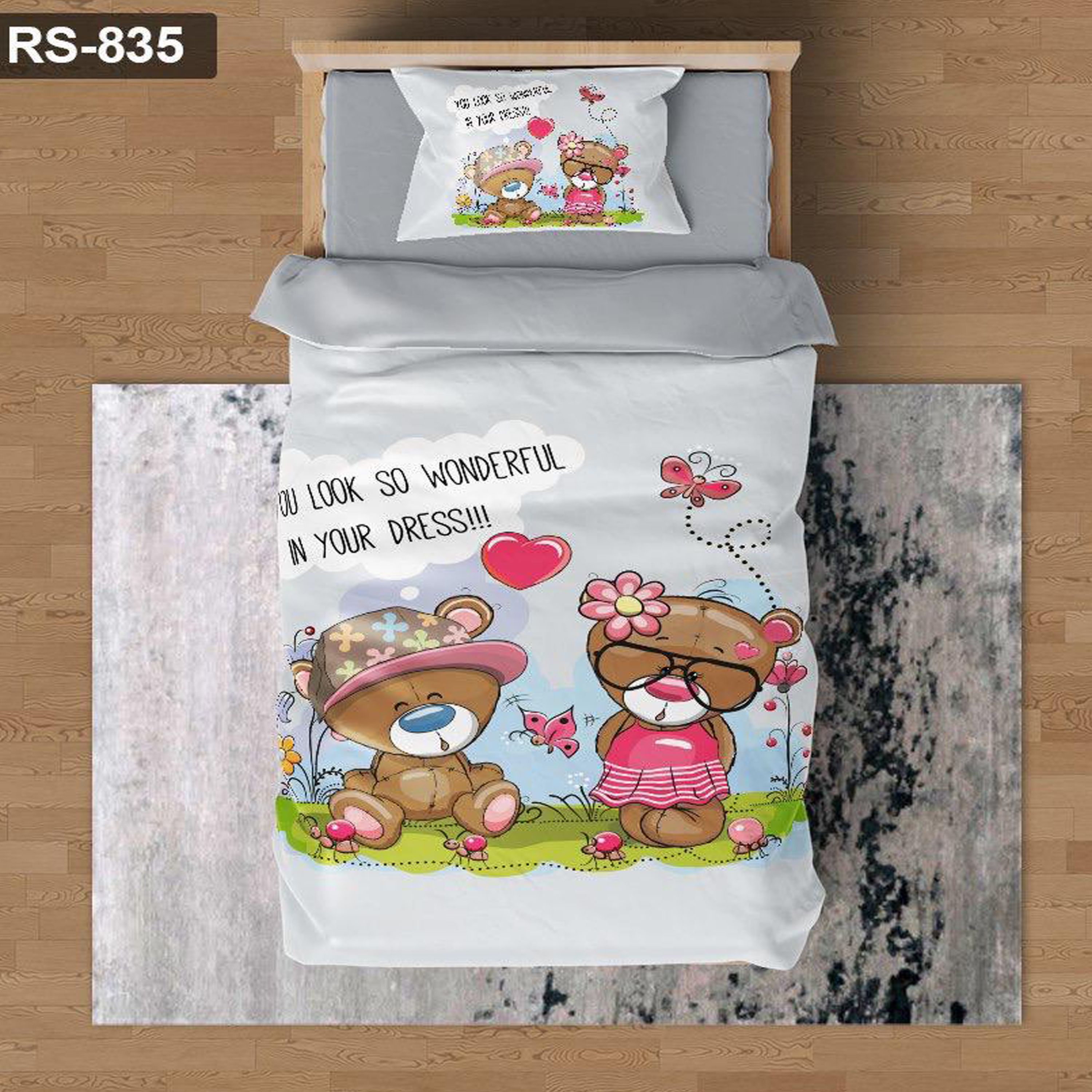 سرویس روتختی 1 نفره تنسل چاپی برندترک لند (Turk Land)  کد rs 835