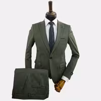 کت و شلوار مردانه سبز تیره پارچه سوپر کش با ارسال رایگان