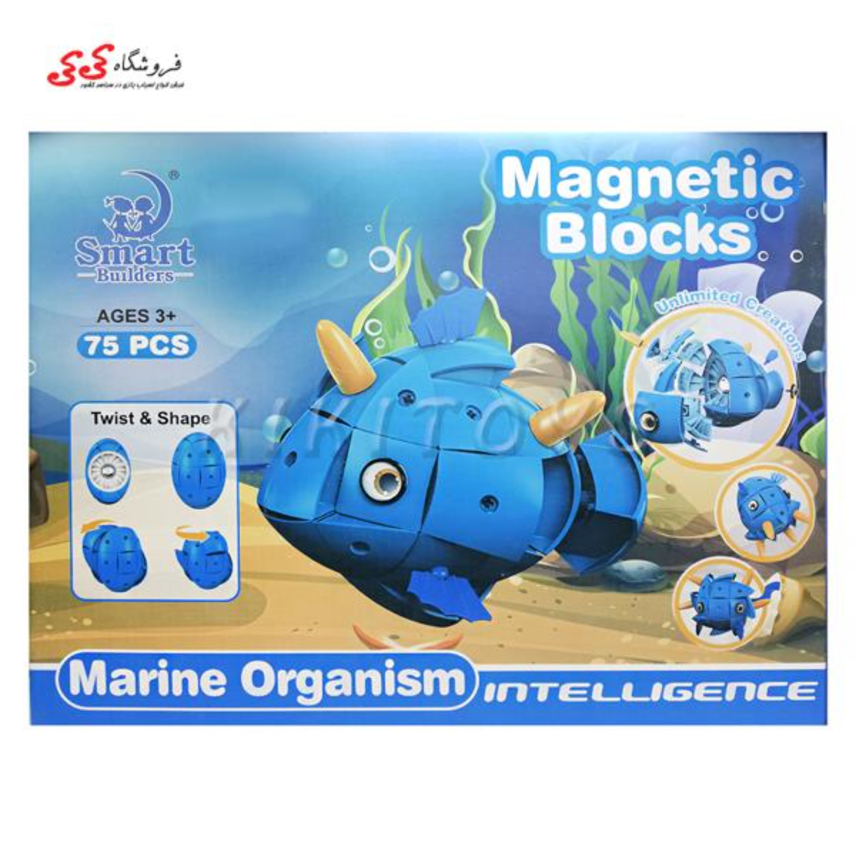 لگو ماهی با بلوک مغناطیسی اسباب بازی Magnetic Blocks 303