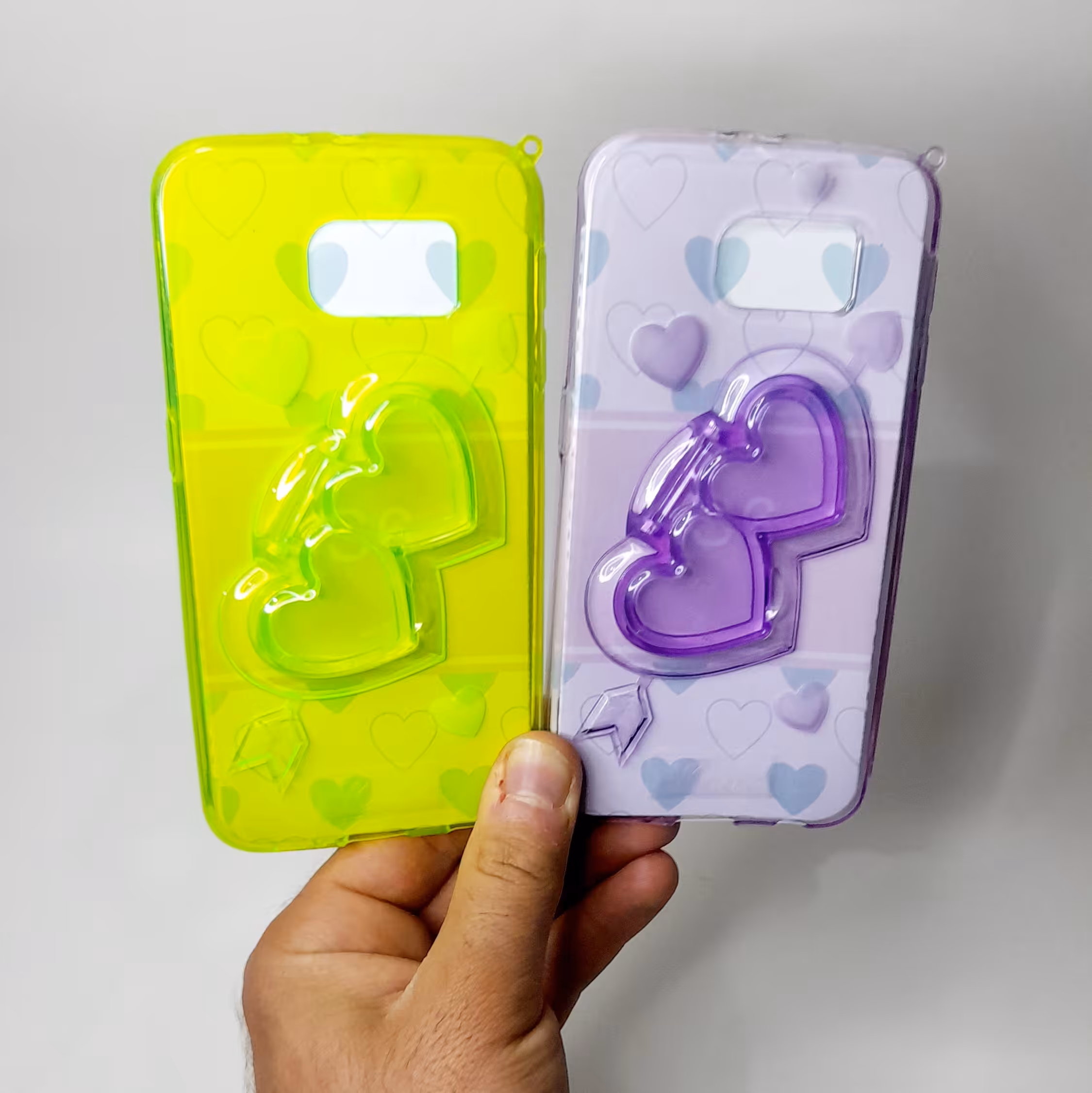 قاب ژله ای فانتزی قلبی کم یاب با قابلیت تبدیل شدن به استند مناسب برای گوشی موبایل Samsung Galaxy S6