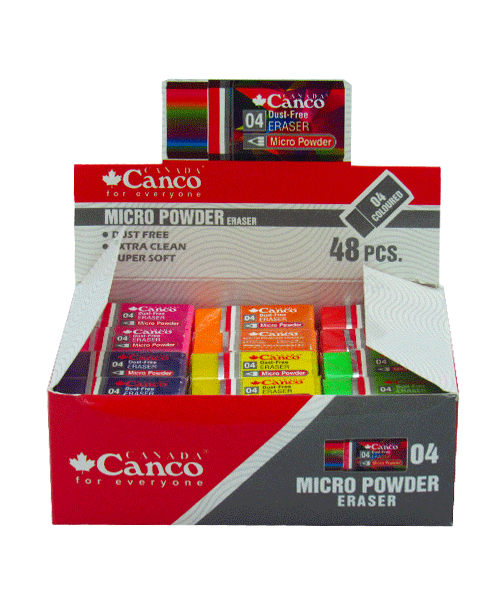 پاک کن معمولی کنکو رنگی  بسته(48عددی)