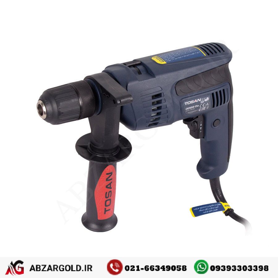 دریل 13 میلیمتری 750 وات چکشی با سه نظام اتومات توسن 0022DA