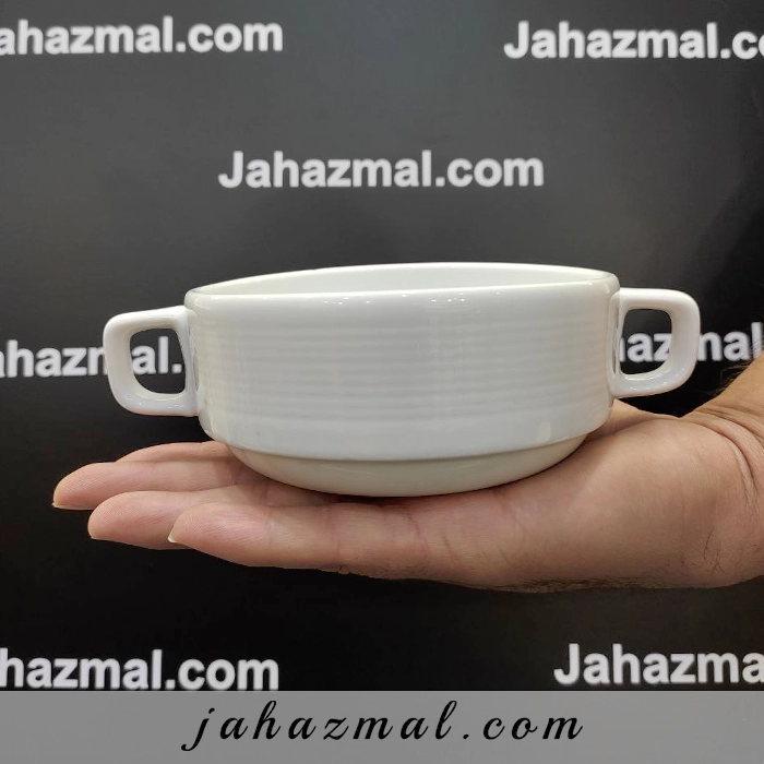کاسه سوپ دسته دار 10 هتلی چینی تقدیس