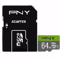کارت میکرو اس دی PNY Elite به همراه آداپتور &#8211; 64 گیگابایت