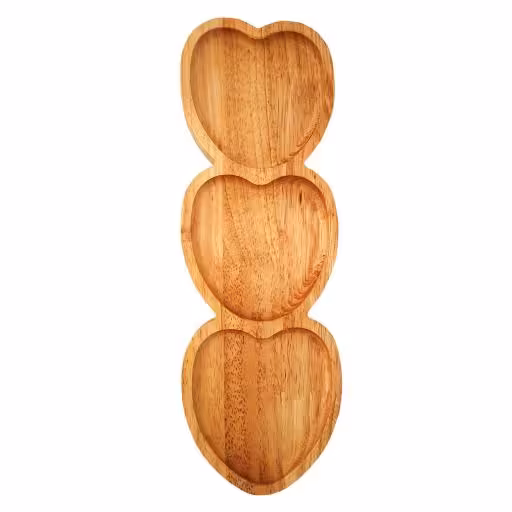 اردوخوری چوبی طرح قلب 3 خانه