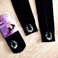 ست ساق و جوراب گلدوزی طرح نعل آبی