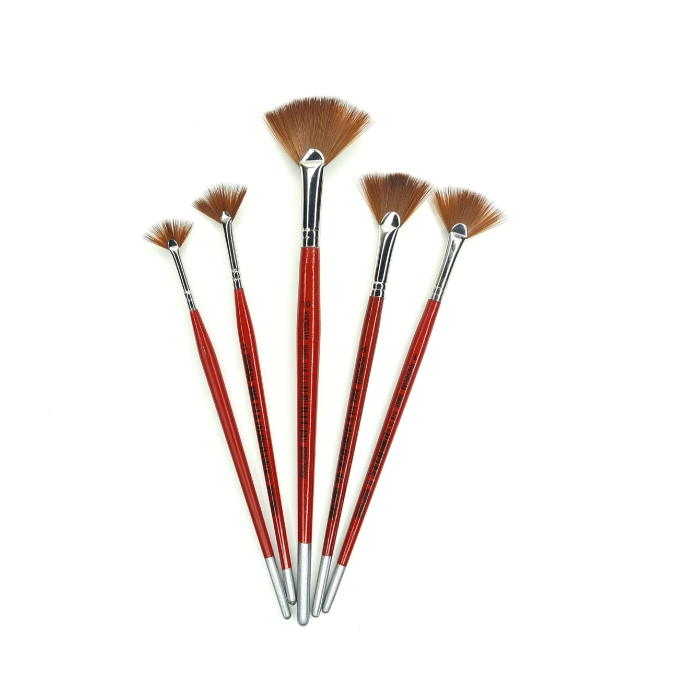 قلمو بادبزنی خرم دسته قرمز کد888E شماره 12