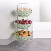 سبد سیب زمینی پیاز 3 طبقه لیمون (پس کرایه)