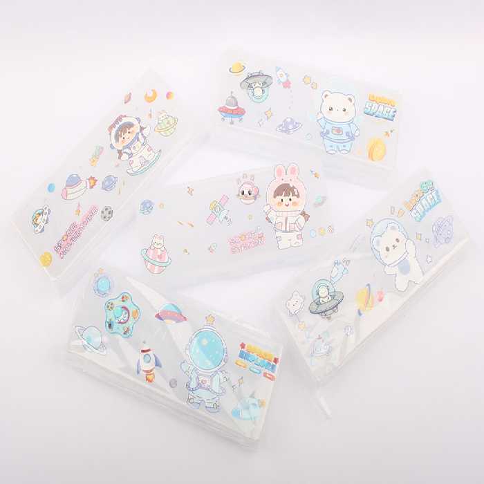 جامدادی کتابی شفاف 2 طرفه طرح فضانورد