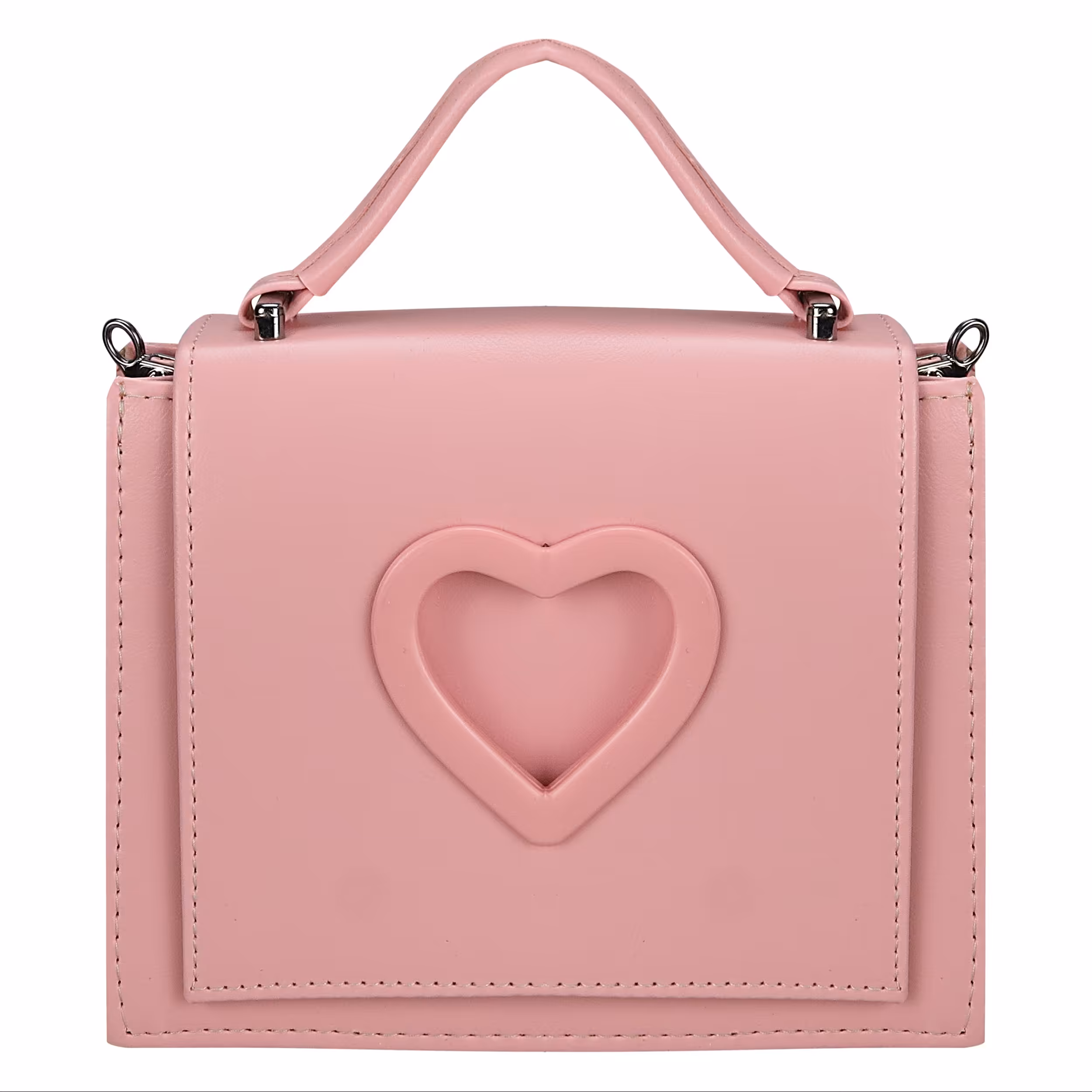 کیف دستی دخترانه مدل قلب برجسته
