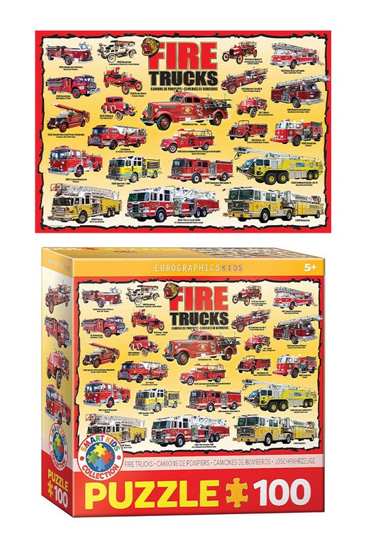 پازل 100 قطعه Fire Trucks
