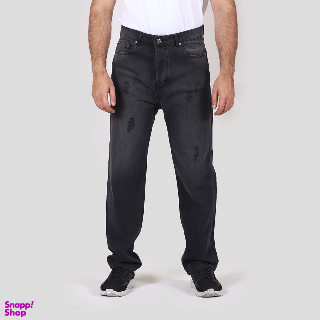 شلوار جین بگ مردانه کد 9816056 رنگ زغالی