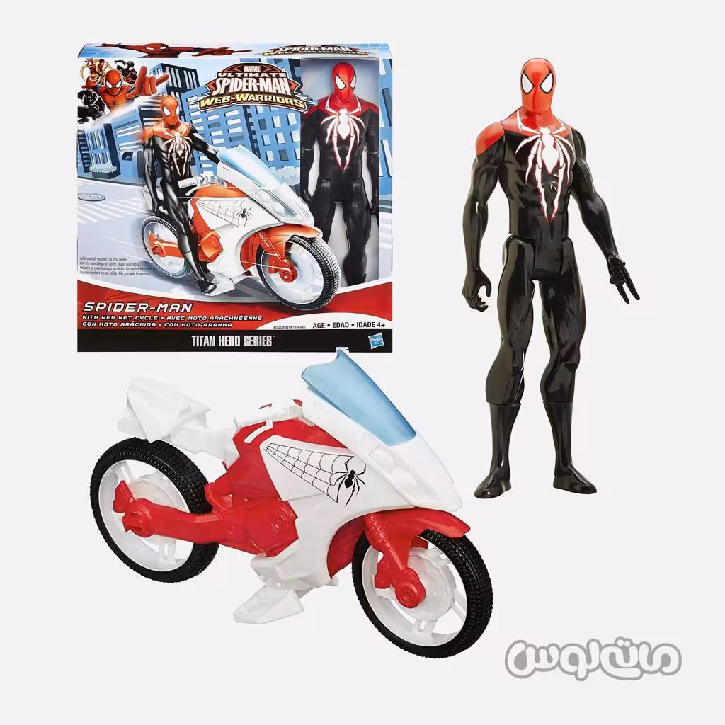 فیگور اسپایدرمن با موتور سری مارول هزبرو

