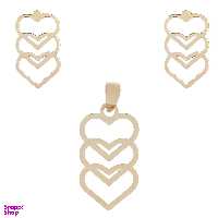 نیم ست طلا 18 عیار زنانه مدل SHR022