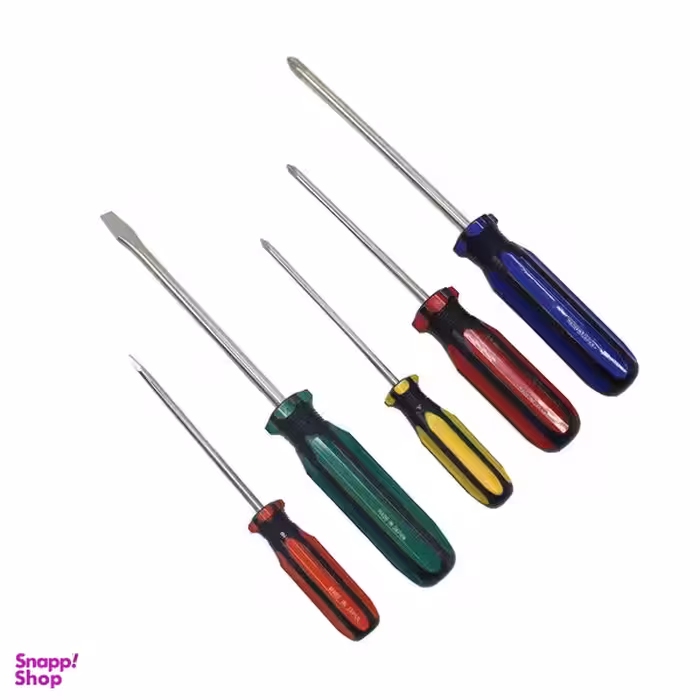 پیچ گوشتی دوسو و چهارسو سامکو مدل YP-JAPAN-05 مجموعه 5 عددی