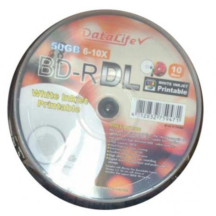 بلوری خام دیتا لایف با ظرفیت 50 گیگابایت بسته 10 عددی