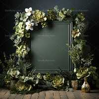 بک دراپ عکاسی با گل سبز رنگ | گرافیک با طعم تربچه