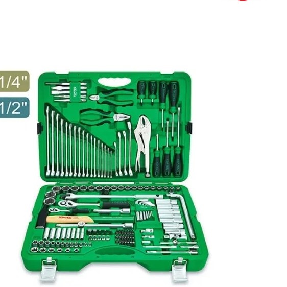 جعبه ابزار سبز 150 پارچه پلاستیکی (سبز) تاپ تول – TOPTUL مدل GCAI150R