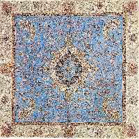 رومیزی ترمه ابریشم صفائی ابعاد 100 در 100 کد 79 برند هاشمی