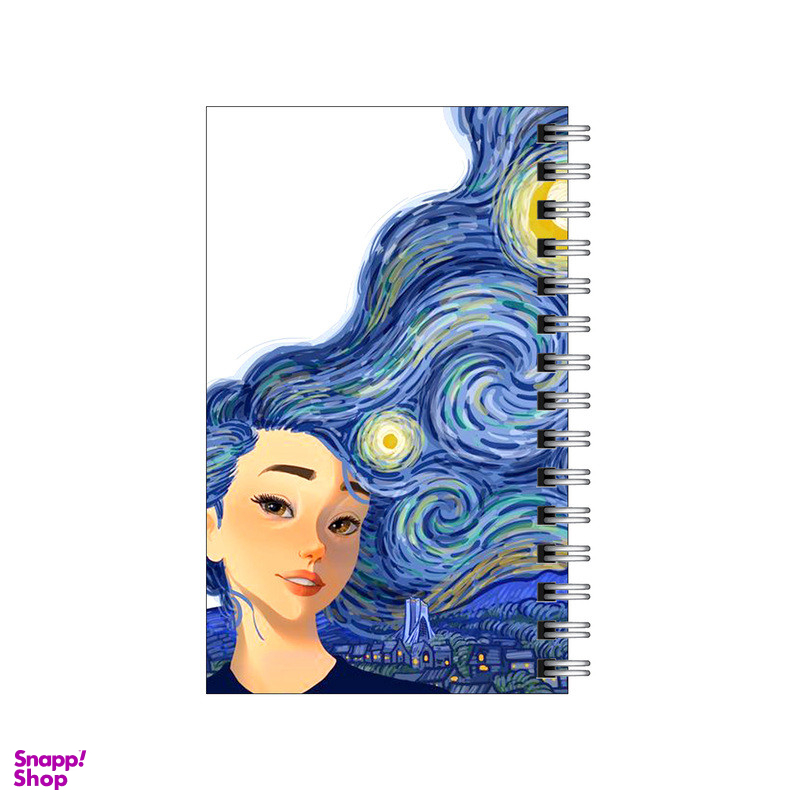 دفترچه یادداشت مدل to do list طرح دختر با موهای شب ستاره باران کد 9016959