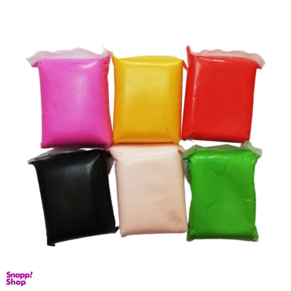 خمیر مجسمه سازی مدل Clay-warm بسته 6 عددی