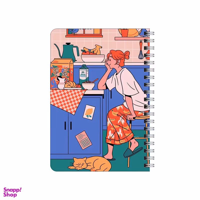 دفترچه یادداشت بامبیلیپ مدل چوبی طرح صبحانه در آشپزخانه کد 1255632