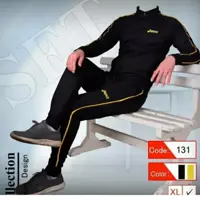 سویشرت و شلوار طرح آسیکس موجودی فقط ایکس لارج نوار زرد