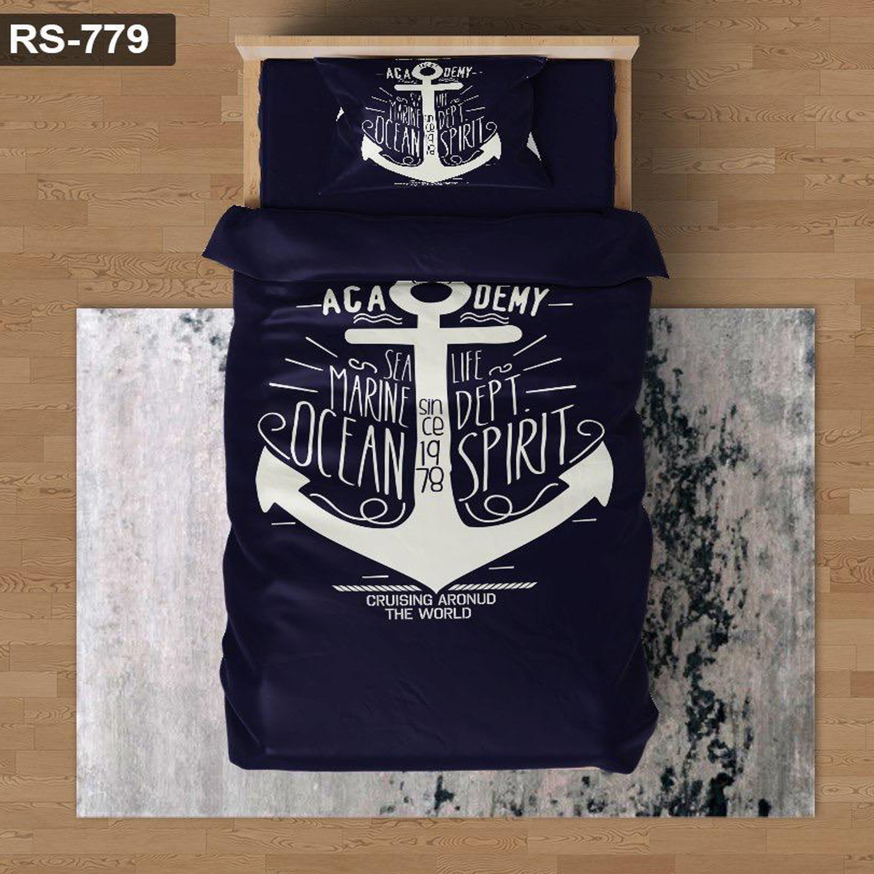 سرویس روتختی 1 نفره تنسل چاپی برندترک لند (Turk Land)  کد rs 779