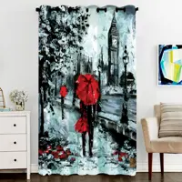 پرده پنجره مخمل پانچ شهر سایز 138 در 290 مدل C3-311 شرکت رنس
