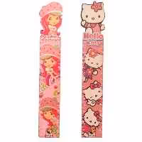 خط کش 15 سانتی متری مدل دختر توت فرنگی و کیتی بسته 2 عددی