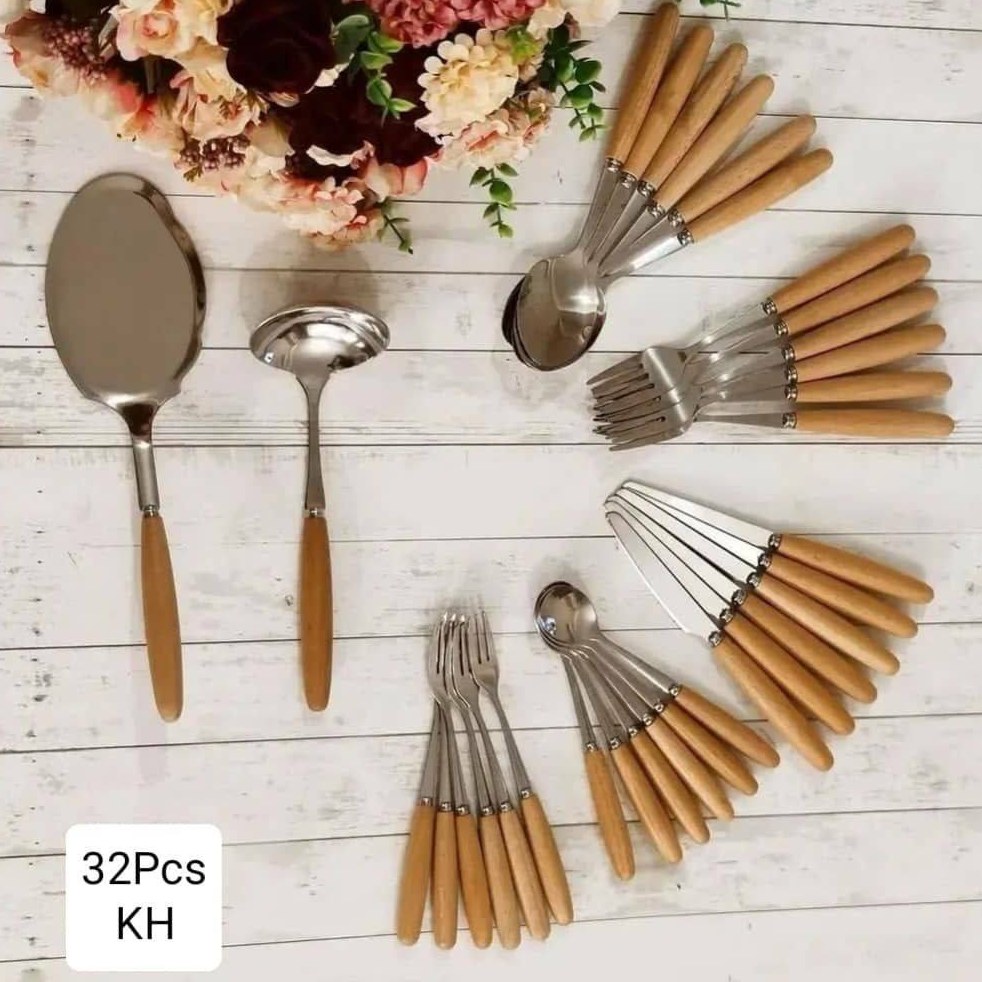سرویس قاشق چنگال 32 پارچه بامبو