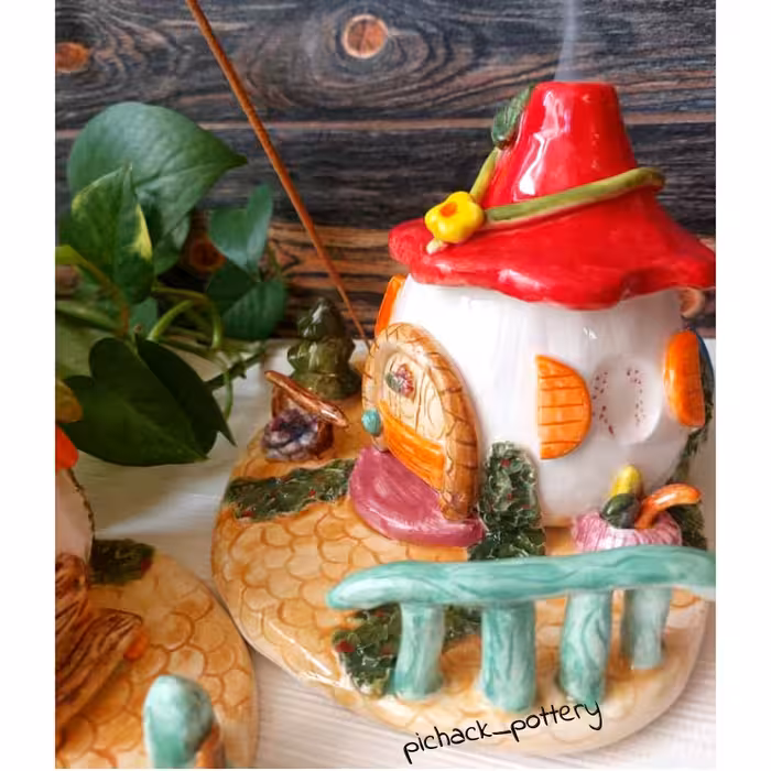 جاعودی کلبه سرامیکی لعابدار با دوبار پخت در کوره کاملا دستساز و قابل شستشو.(پس کرایه)