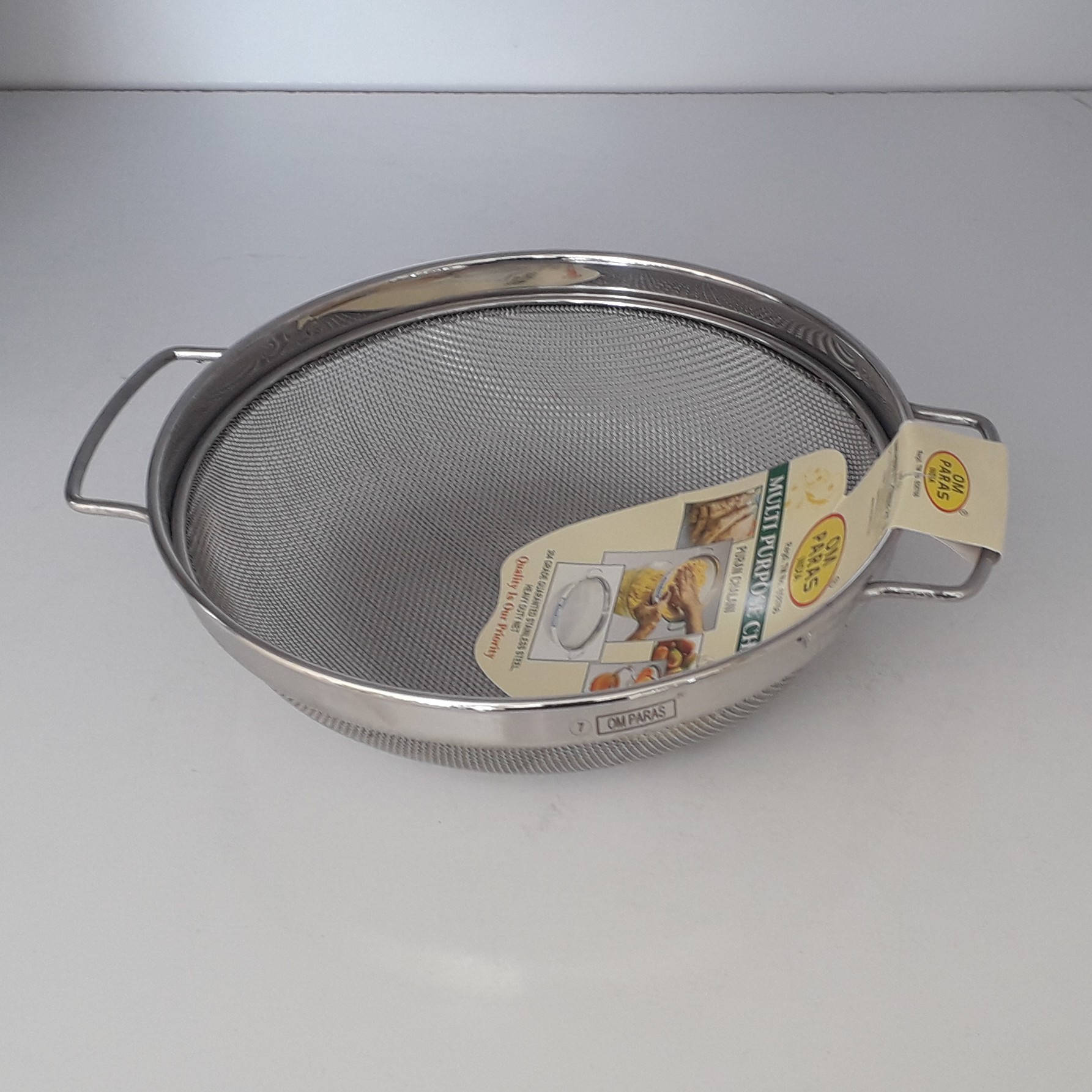 سبد بشقابی ،توری استیل،ش 19، وزن 200g، قطر 19cm