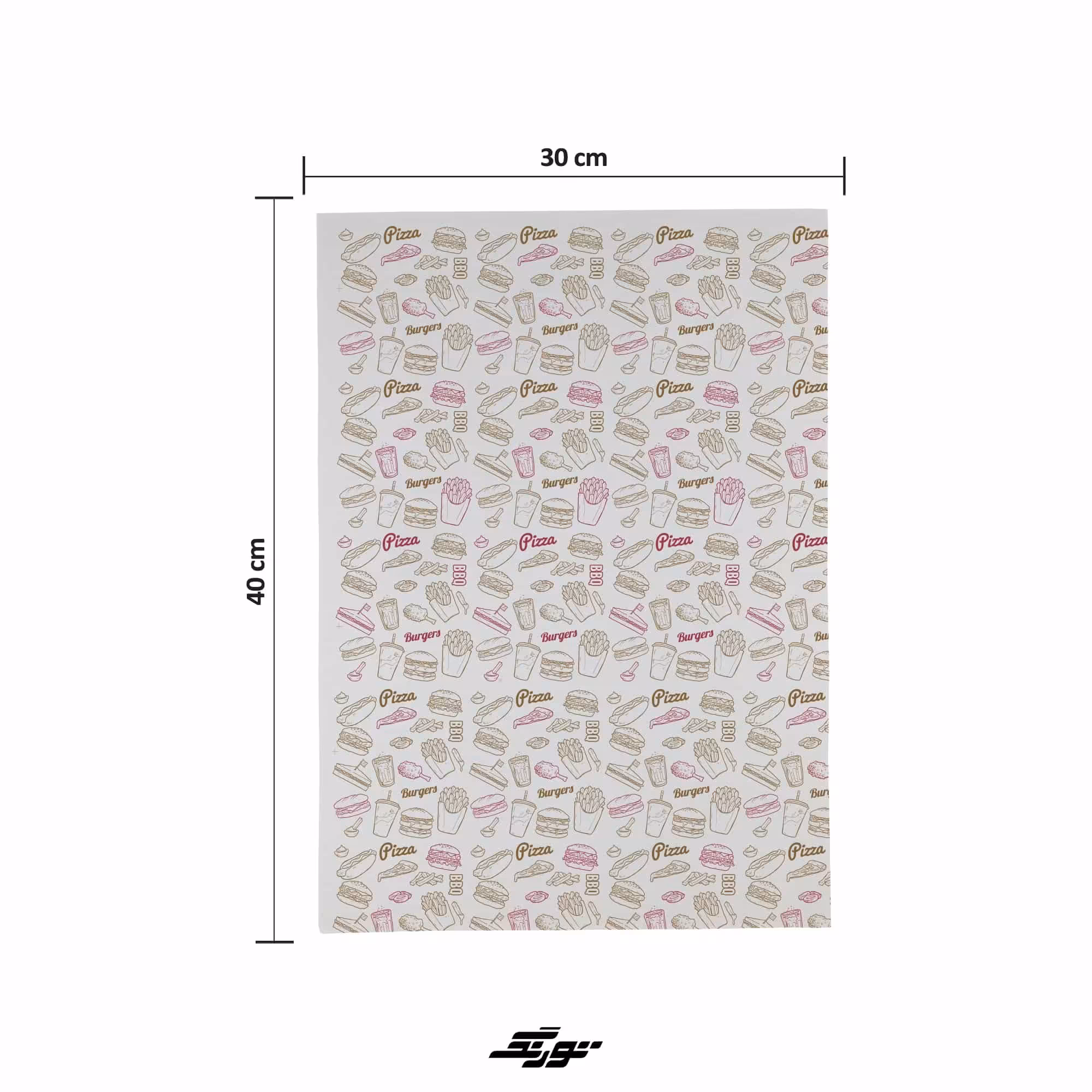 کاغذ کاهی 30x40 (چاپ شده) بسته یک کیلویی