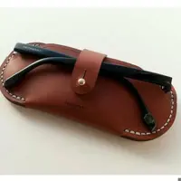 کیف عینک چرم گاوی دست دوز با رنگ دلخواه شما 