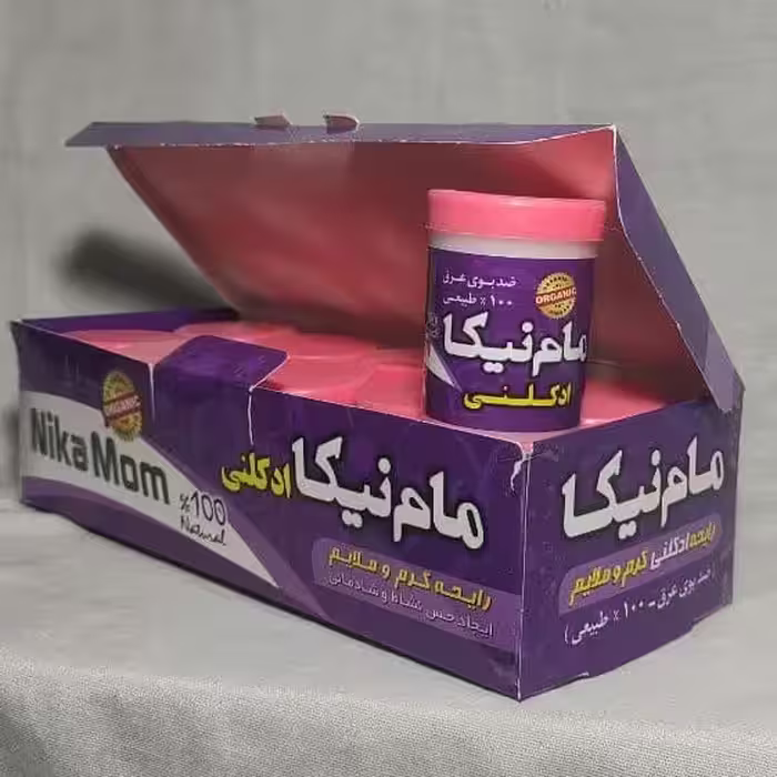 مام نیکا پودری ادکلنی رایحه گرم و ملایم(بنفش) بسته 10 تایی