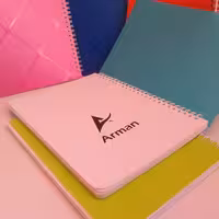 دفتر 80 برگ فنر تک جلد طلقی آرمان 63002 و 1013