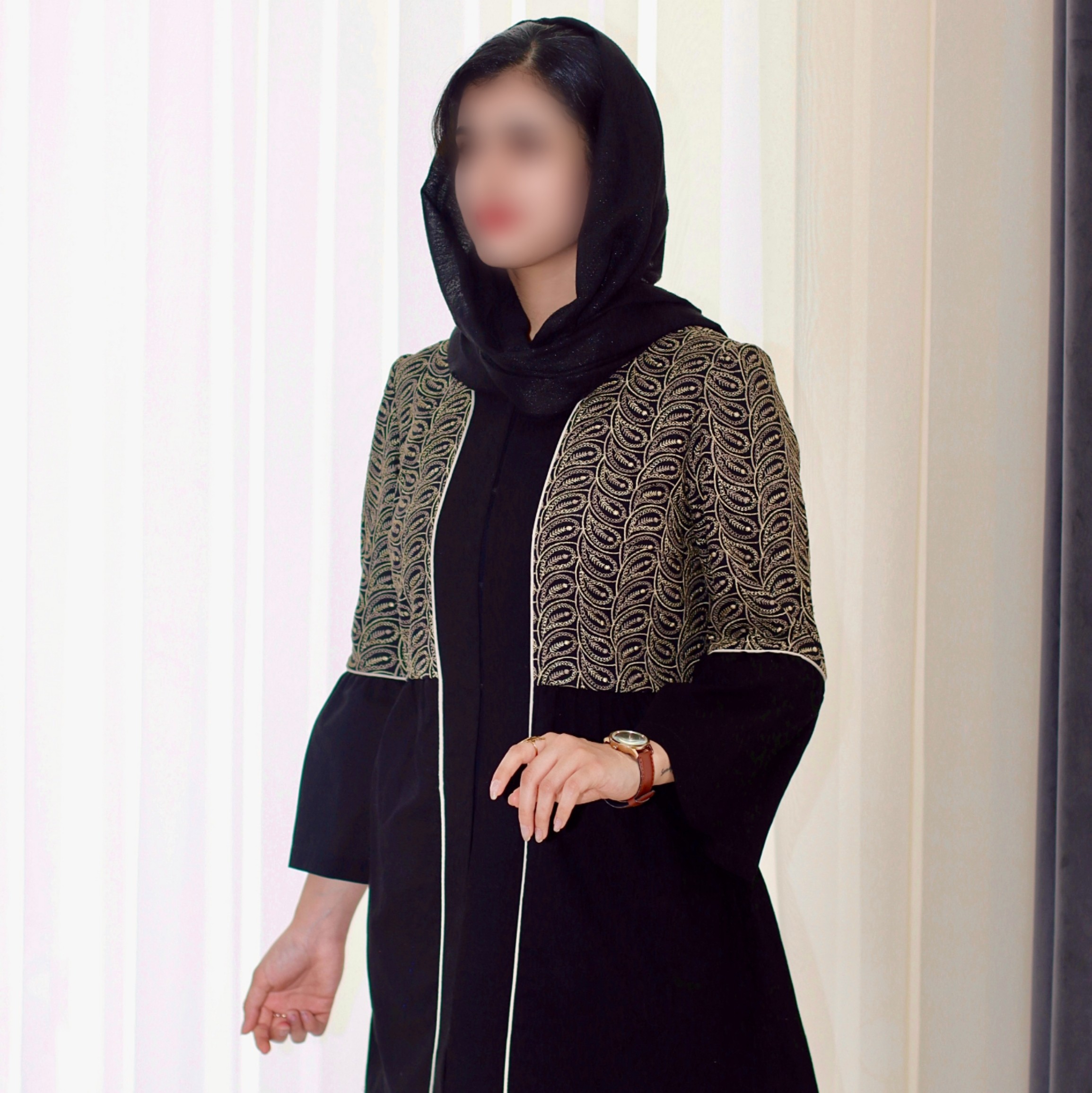 مانتو لنین و سوزن دوزی هندی مدل عروسکی مغزی دوزی شده