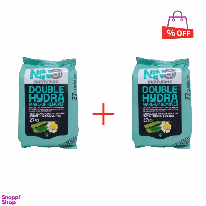 دستمال مرطوب نینو (Nino) مدل Double Hydra بسته 27 عددی مجموعه 2 عددی