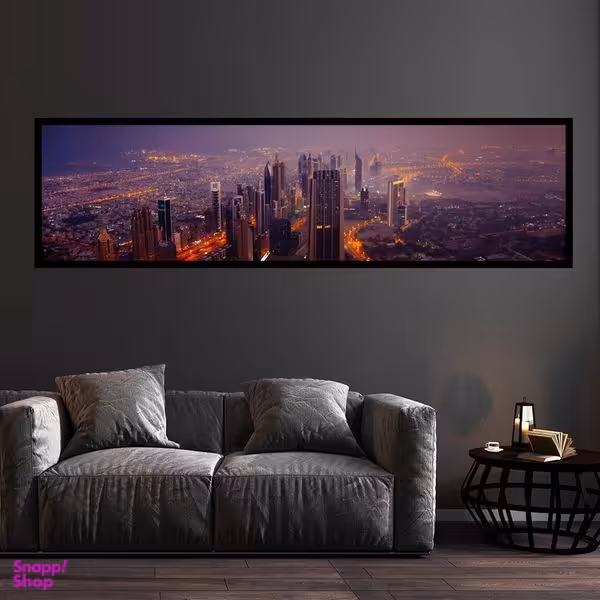 تابلو بکلیت طرح منظره مدرن شهری و برج مدل کشیده B-7443