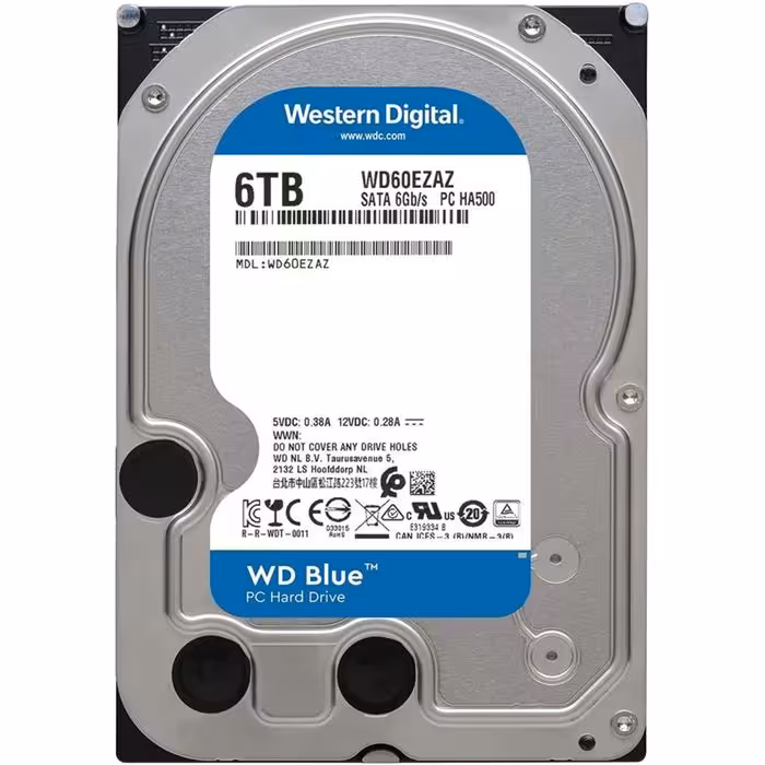 هارددیسک اینترنال وسترن دیجیتال سری بلو WD60EZAZ ظرفیت 6 ترابایت